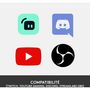 Voir la diapositive 5 : Logitech Webcam Streamcam Graphite double microphone