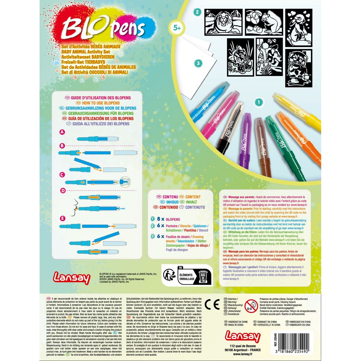 LANSAY Blopens Set d'Activités bébés animaux