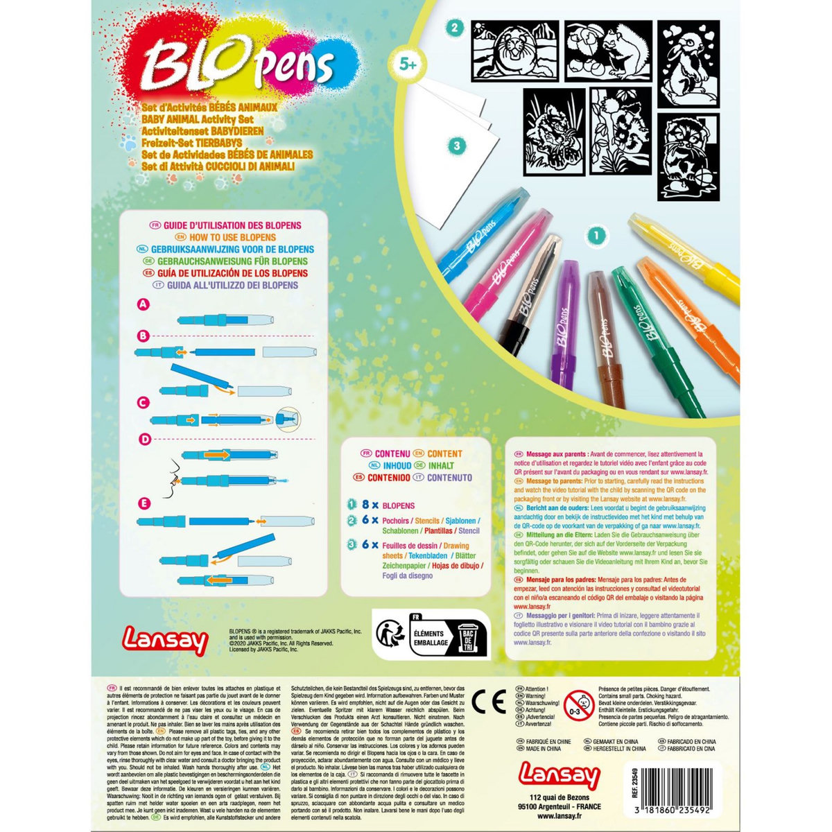 LANSAY Blopens Set d'Activités bébés animaux