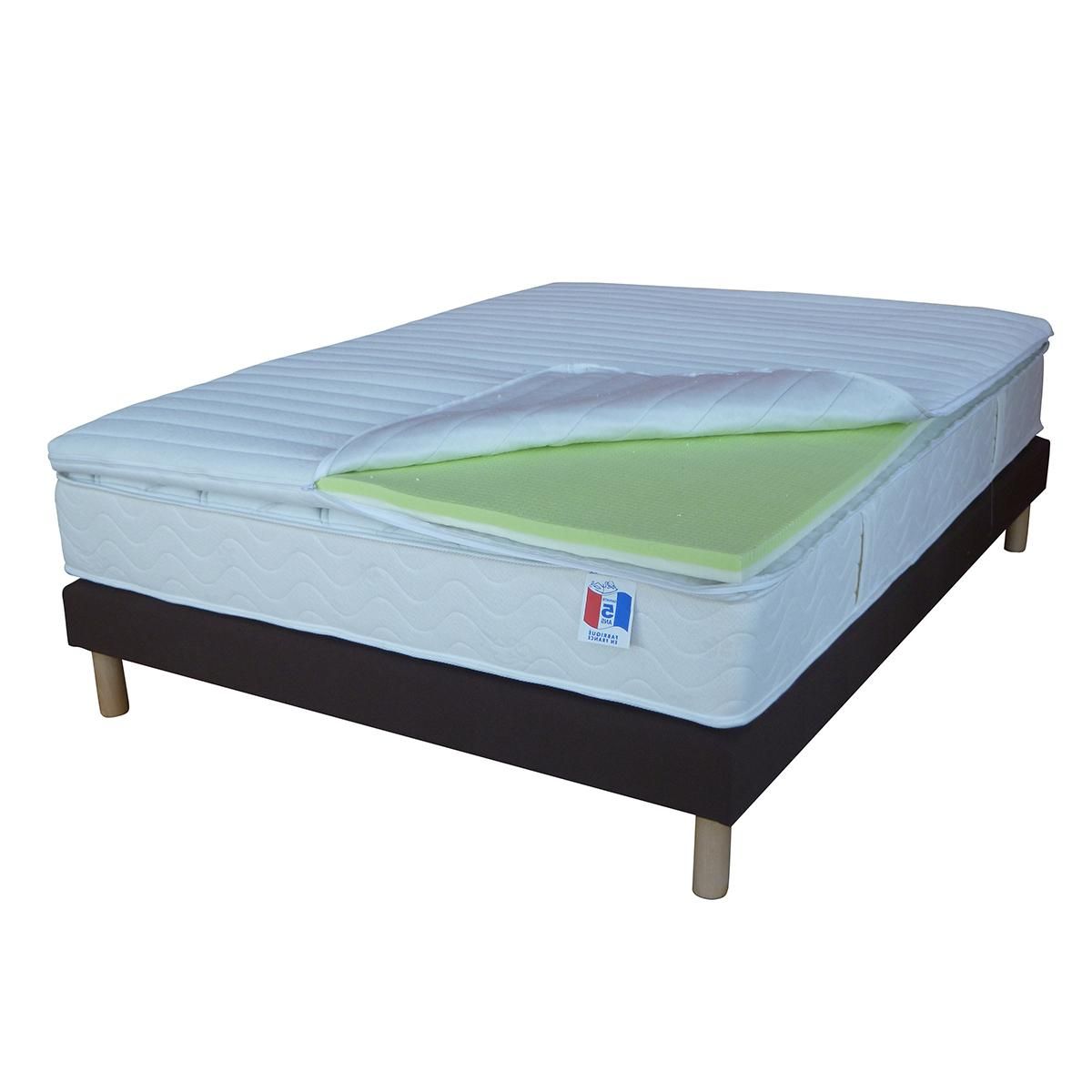 Surmatelas BI-CONFORT latex + Mémoire de forme 140x190 cm MILA