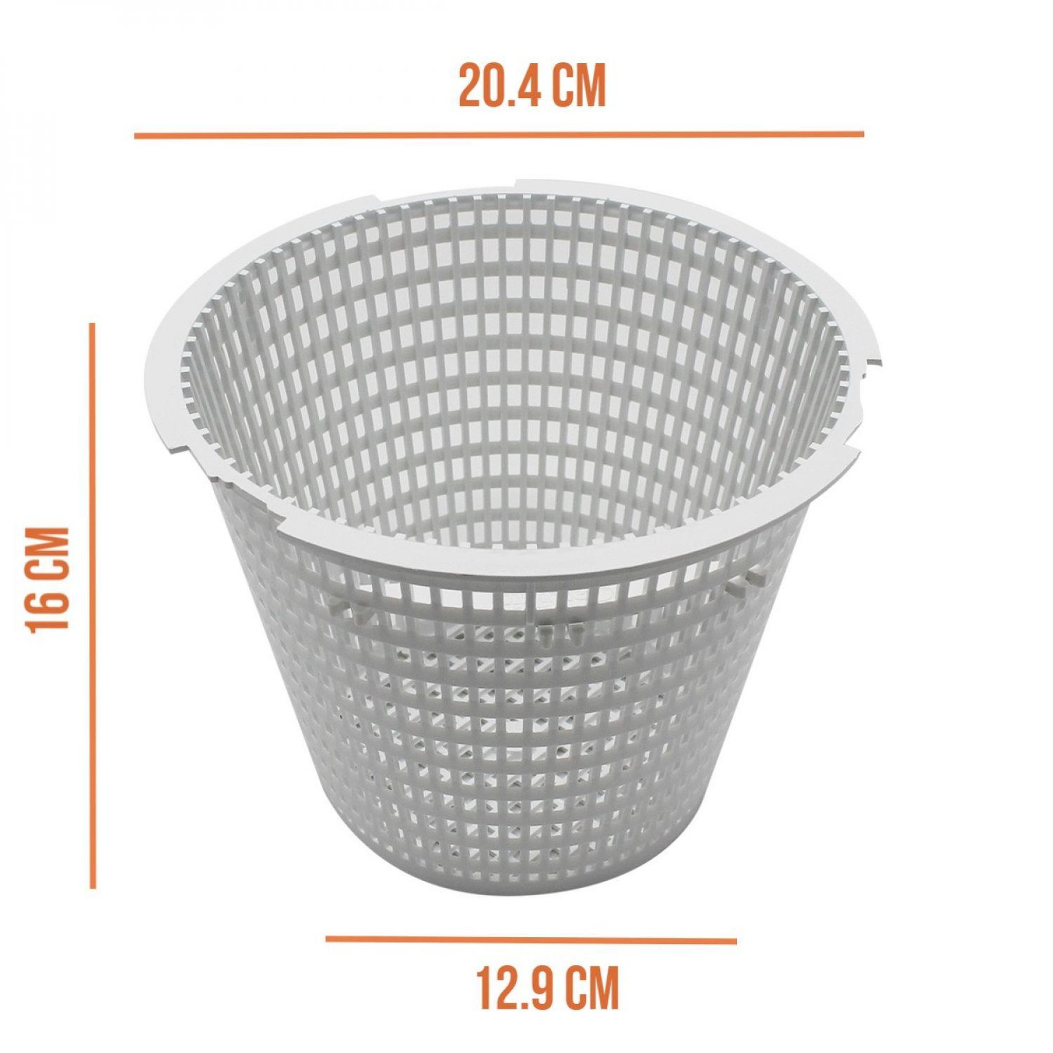 Voir la diapositive 2 : LINXOR Panier rond Certikin pour skimmer de piscine - Diam 20.4 cm - Blanc