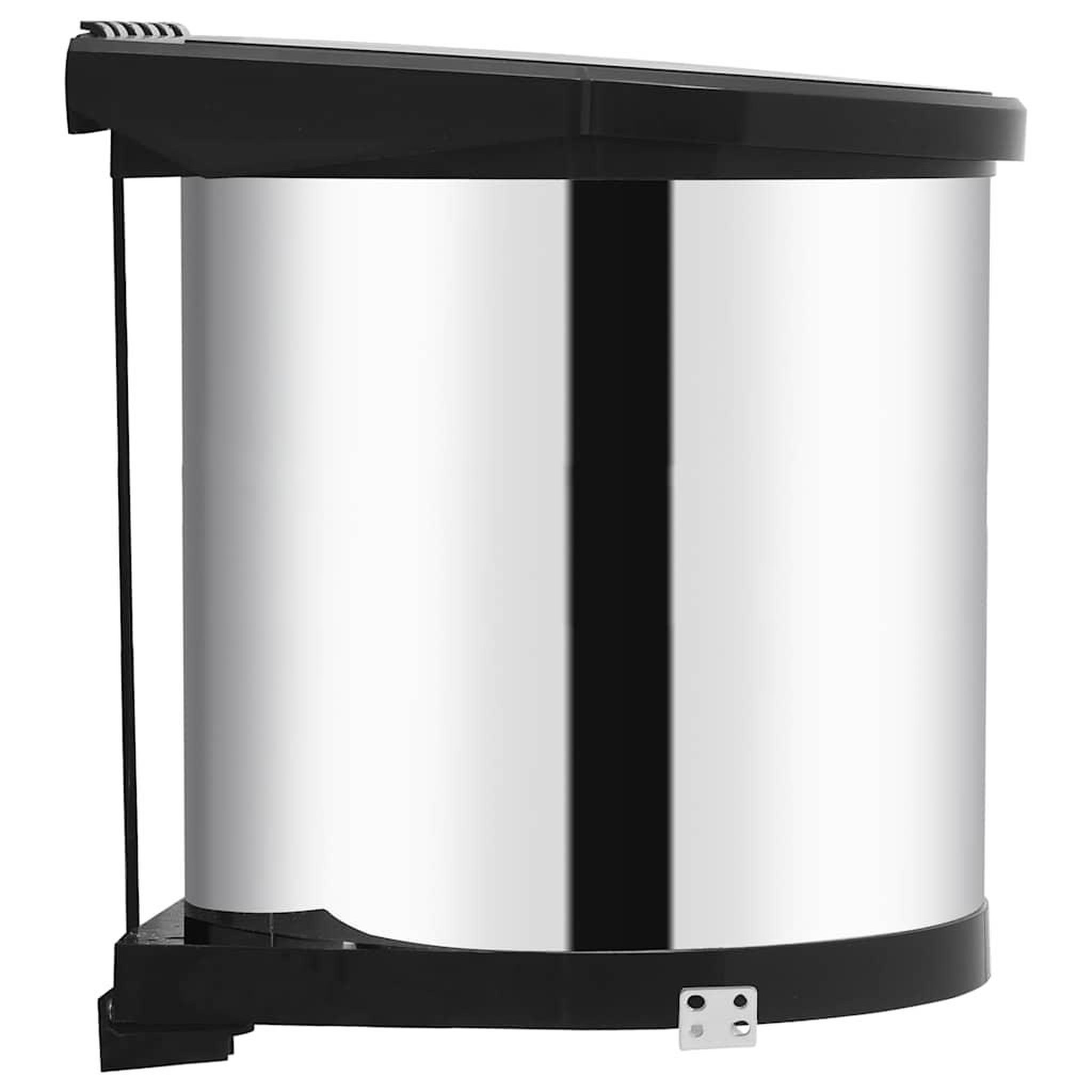 Voir la diapositive 3 : VIDAXL Poubelle integree de cuisine Acier inoxydable 12 L