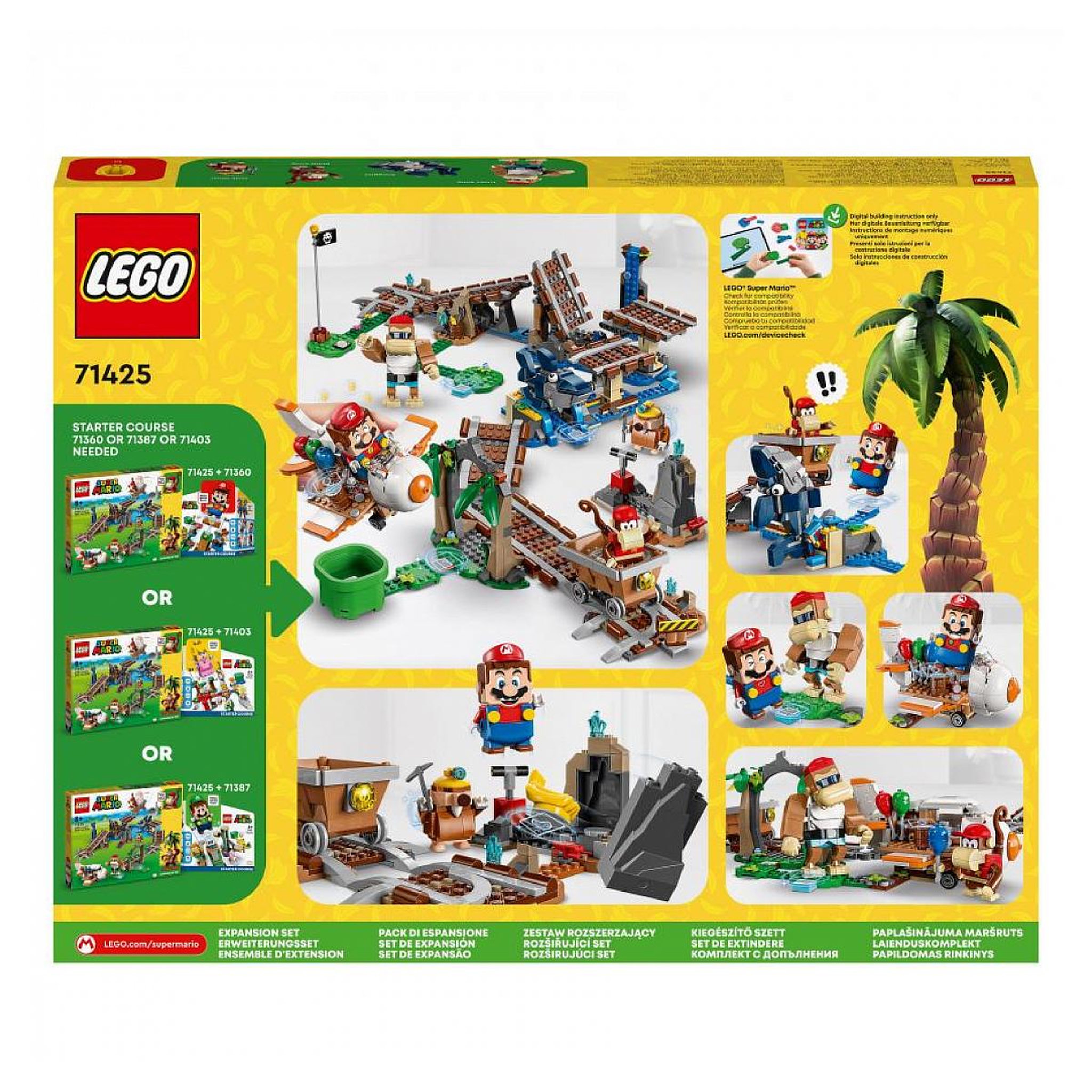 Voir la diapositive 2 : LEGO 71425 Ensemble d extension course de chariot de mine de diddy kong Super Mario™