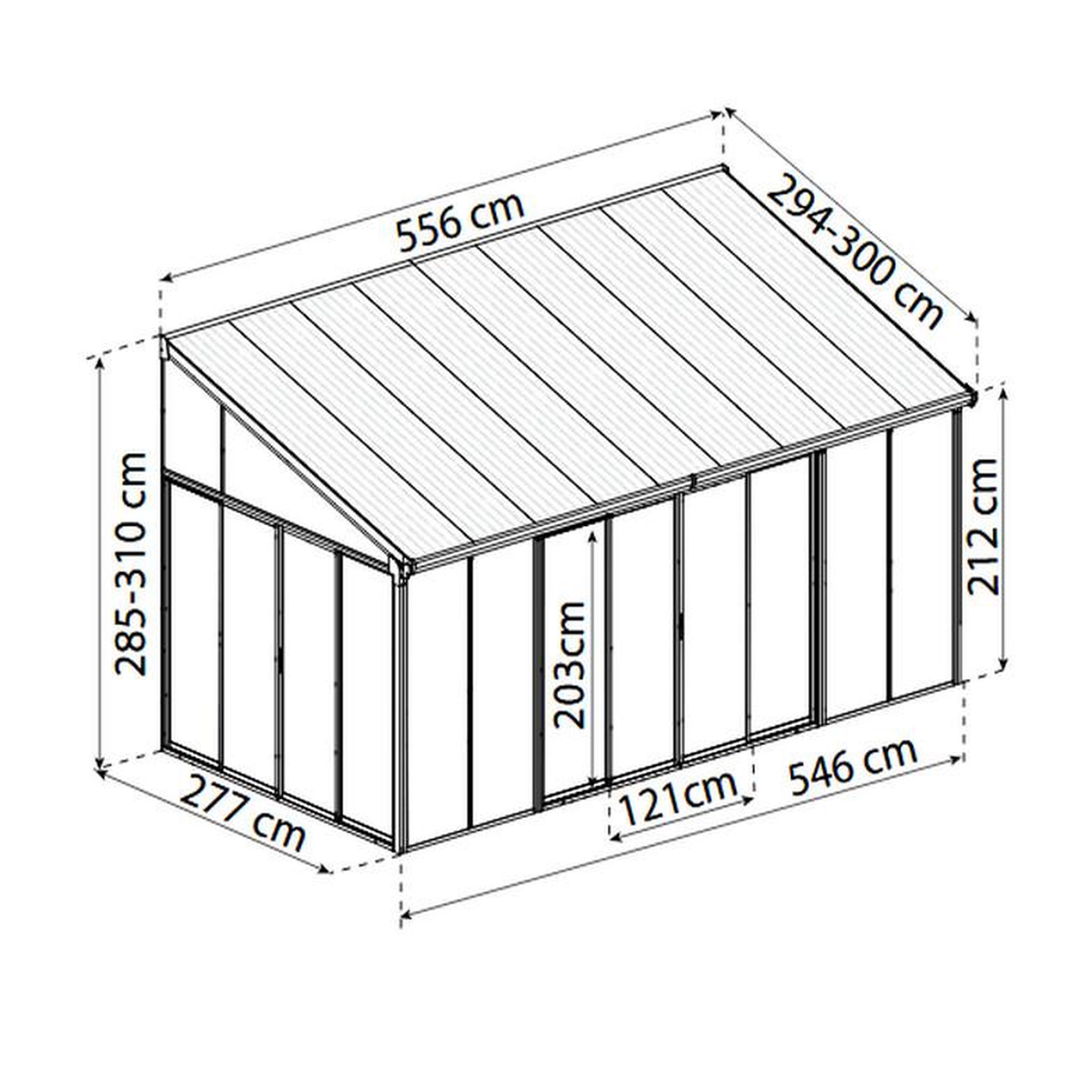 Voir la diapositive 2 : Palram Pergola fermée 15.1m² blanc - 703992