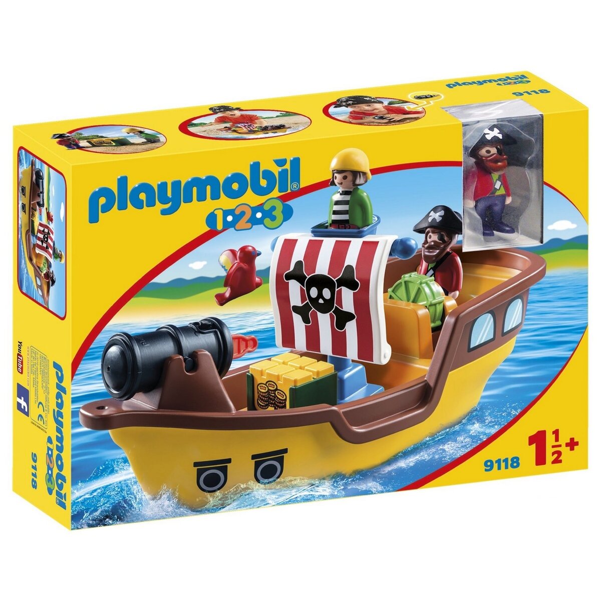 PLAYMOBIL 9118 - 1.2.3 - Bateau de pirates