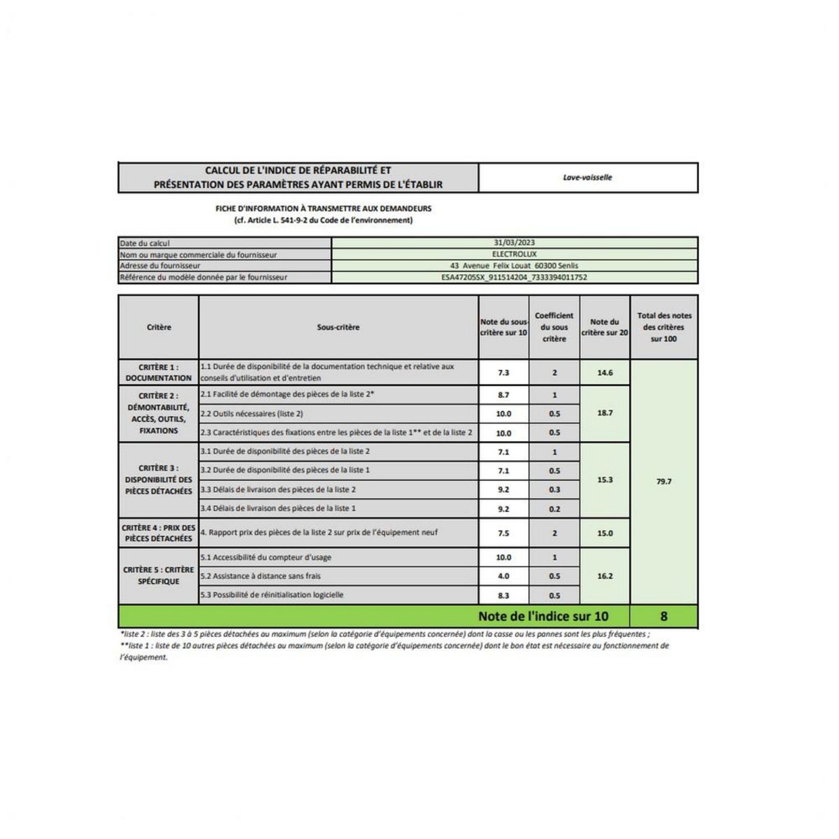 ELECTROLUX Lave-vaisselle 60cm 13 couverts 46db - ESA47205SX