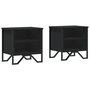 Voir la diapositive 2 : VIDAXL Tables de chevet 2 pcs noir 40x30x40 cm bois d'ingenierie