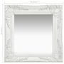 Voir la diapositive 6 : VIDAXL Miroir mural style baroque 40x40 cm Blanc