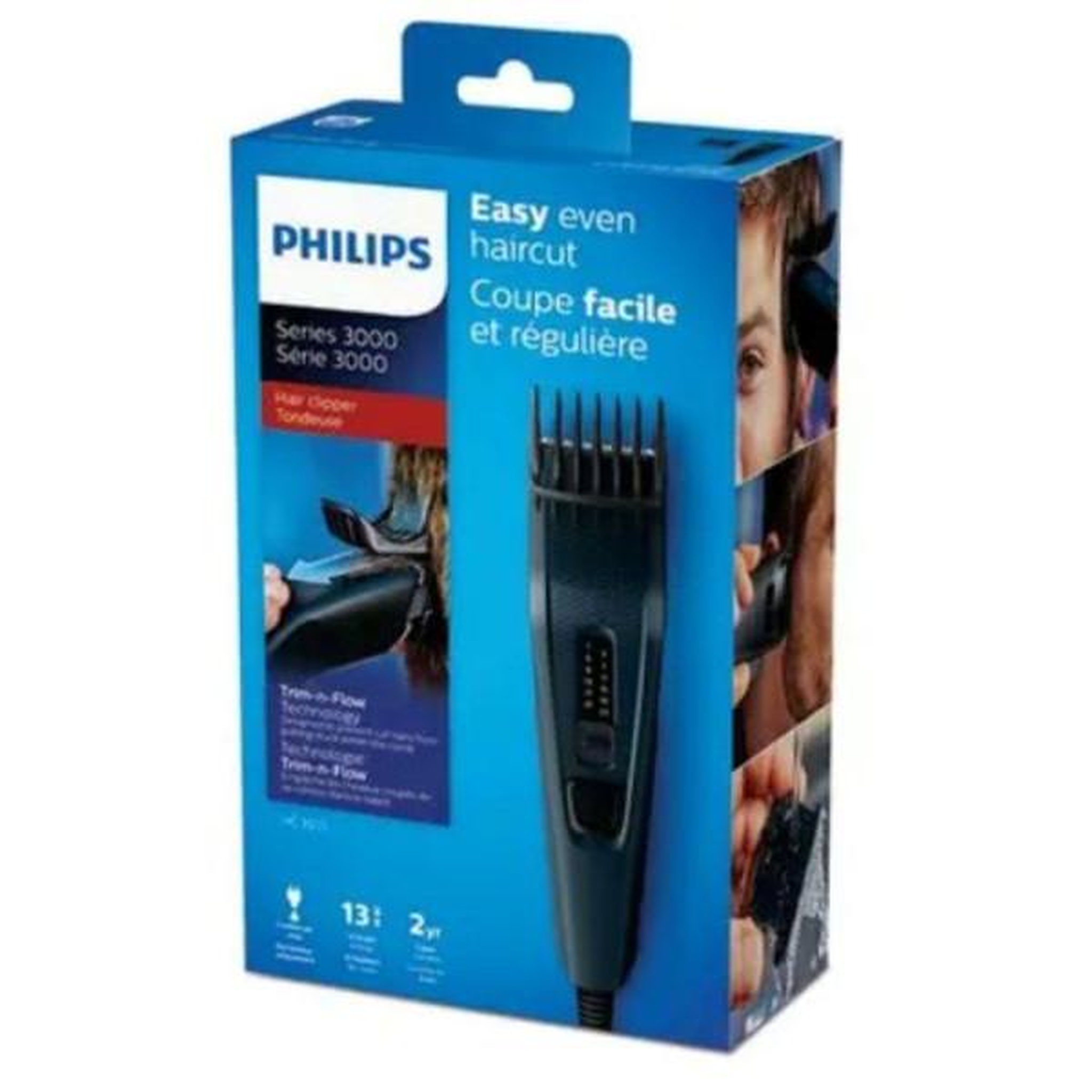 Voir la diapositive 2 : Philips Tondeuse a cheveux  - philips - hc3505/15 - 13 hauteurs de coupe - lames auto-affûtées - secteur