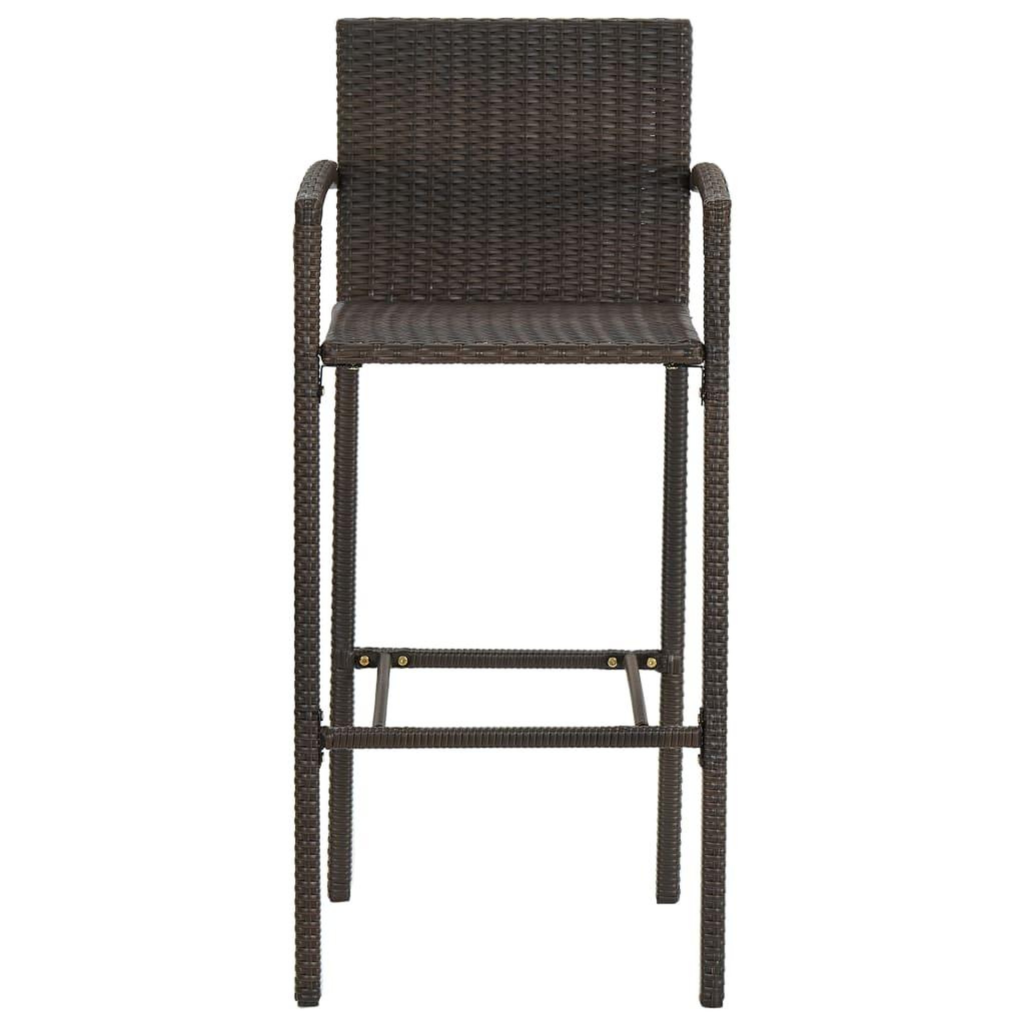 Voir la diapositive 4 : VIDAXL Ensemble de bar de jardin 3 pcs Marron