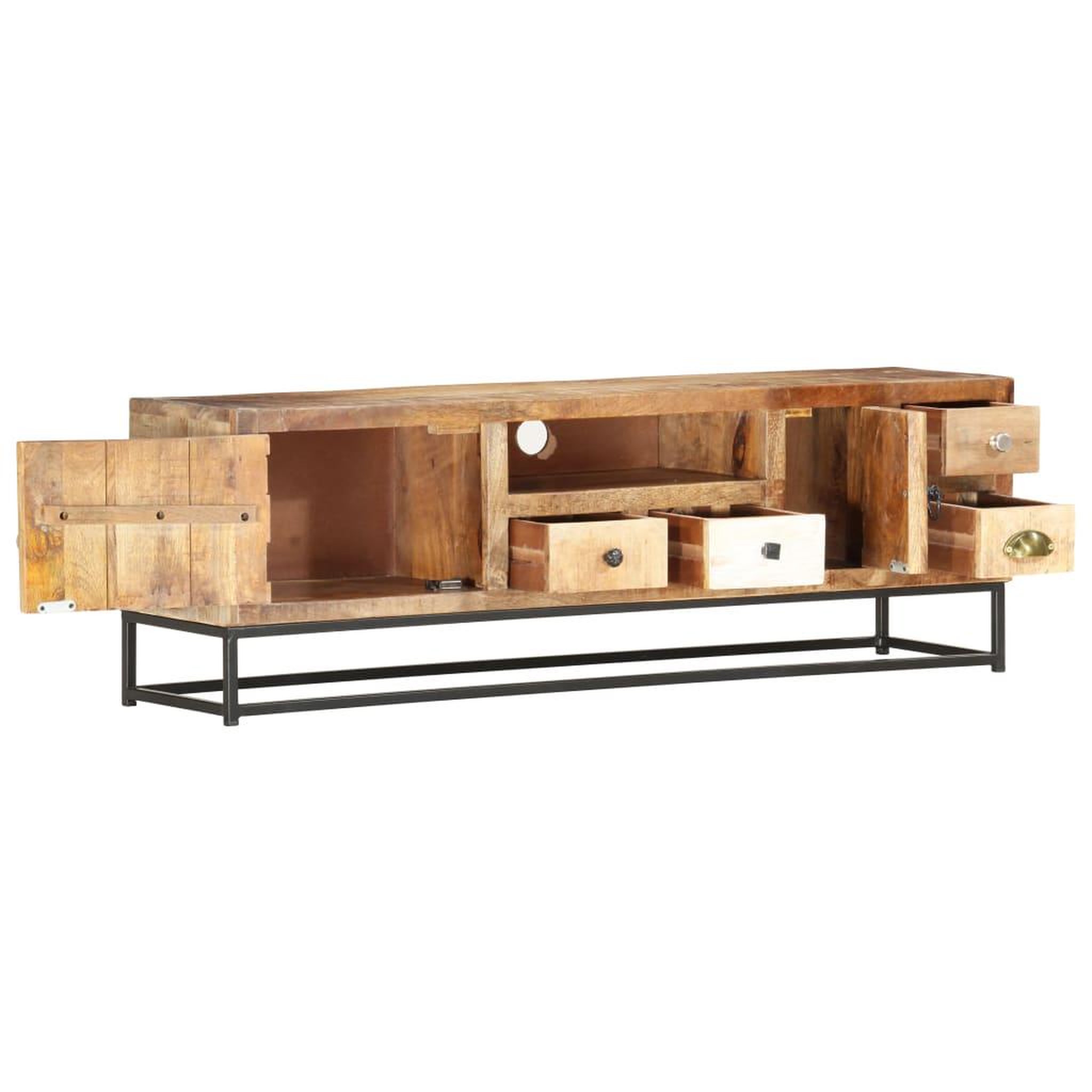 Voir la diapositive 2 : VIDAXL Meuble tv 120 x 30 x 40 cm bois de recuperation massif