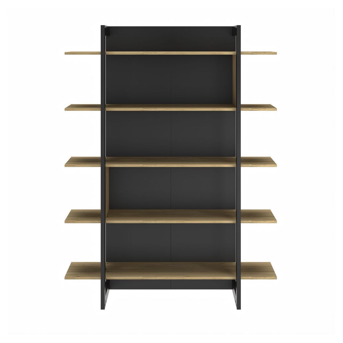 Bibliothèque style industriel 5 étagères DETROIT