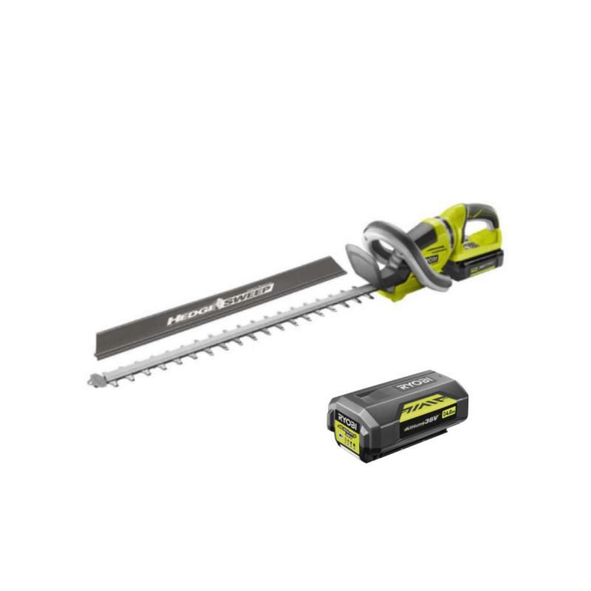 Ryobi Pack RYOBI Taille-haies 36V RHT36C61R40F - 2 Batterie LithiumPlus 36V 4.0 Ah - Chargeur rapide 6.0