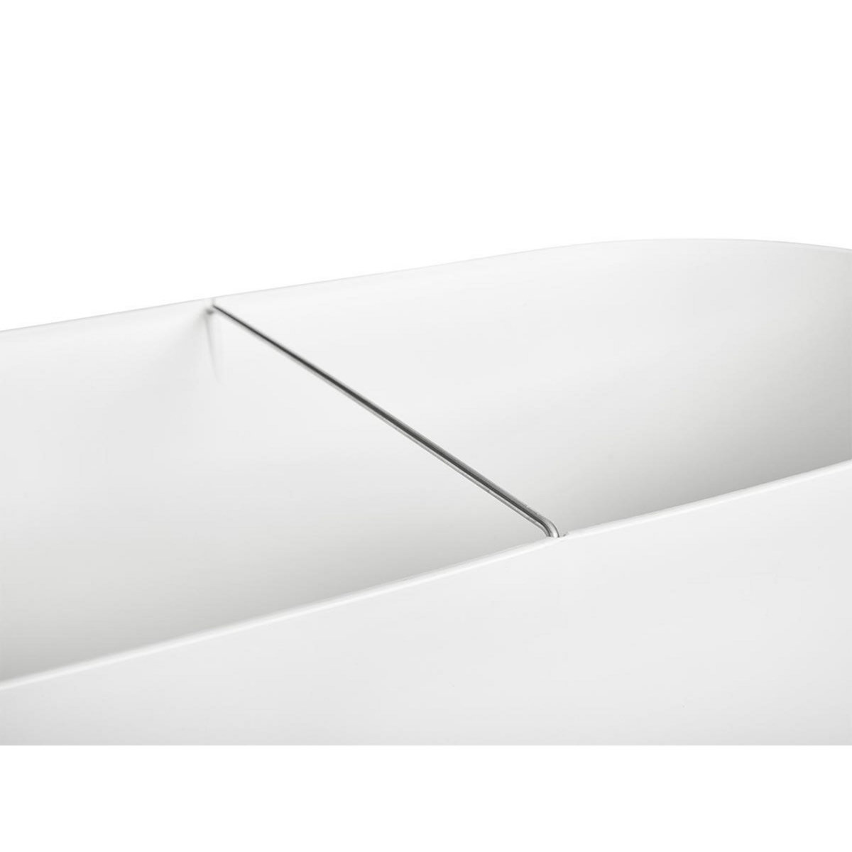 ELHO Jardinière Greenville Terrasse 60 x 26 x 24,4 cm avec roulettes - Blanc - Elho