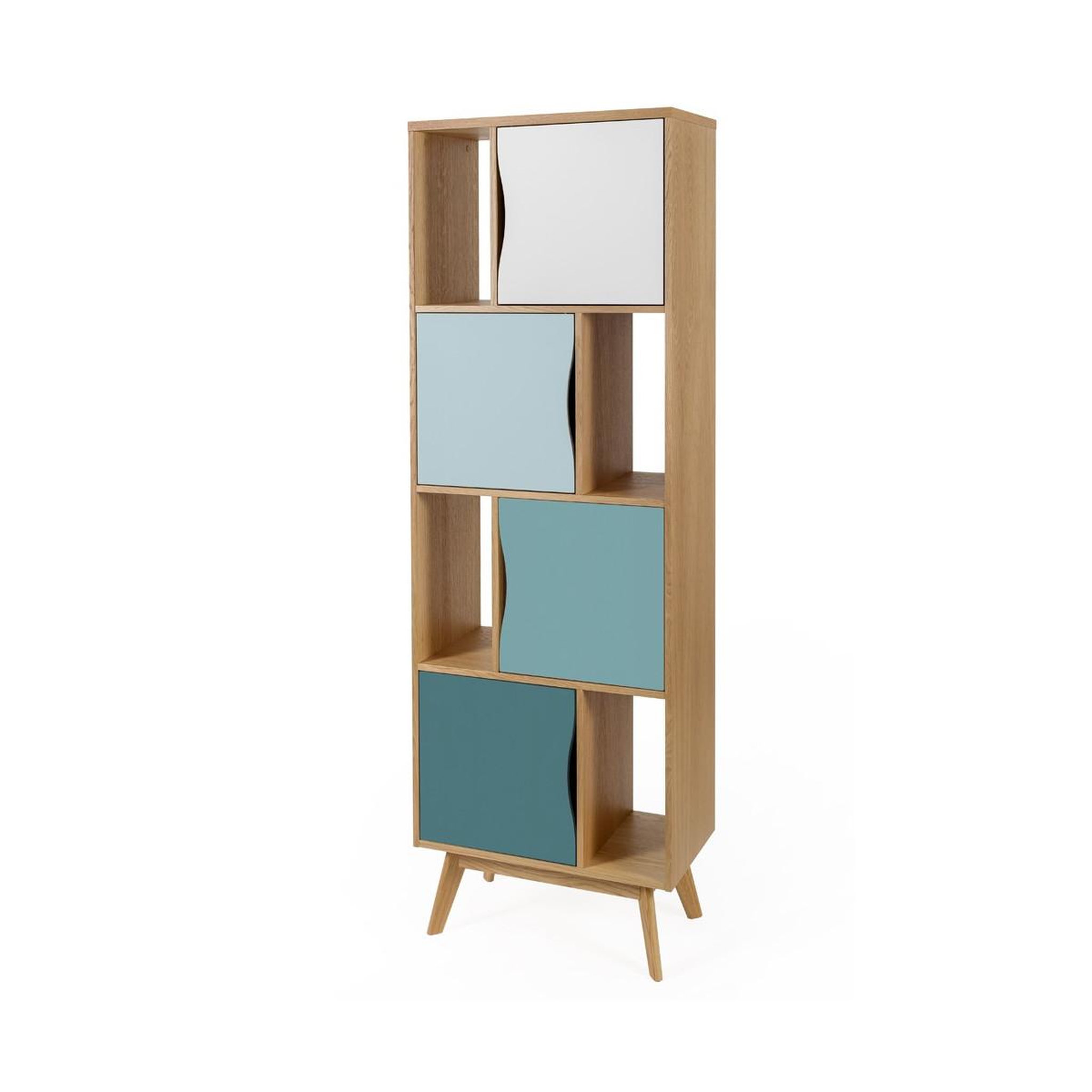 Voir la diapositive 3 : Paris Prix Bibliothèque design  avon  191cm naturel & bleu