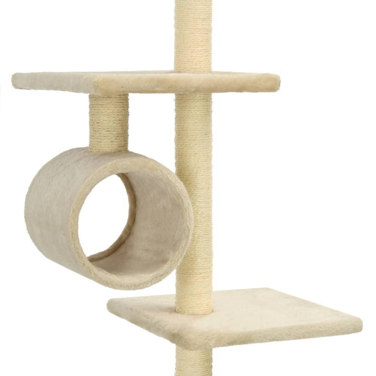 VIDAXL Arbre a chat avec griffoirs en sisal 260 cm Beige