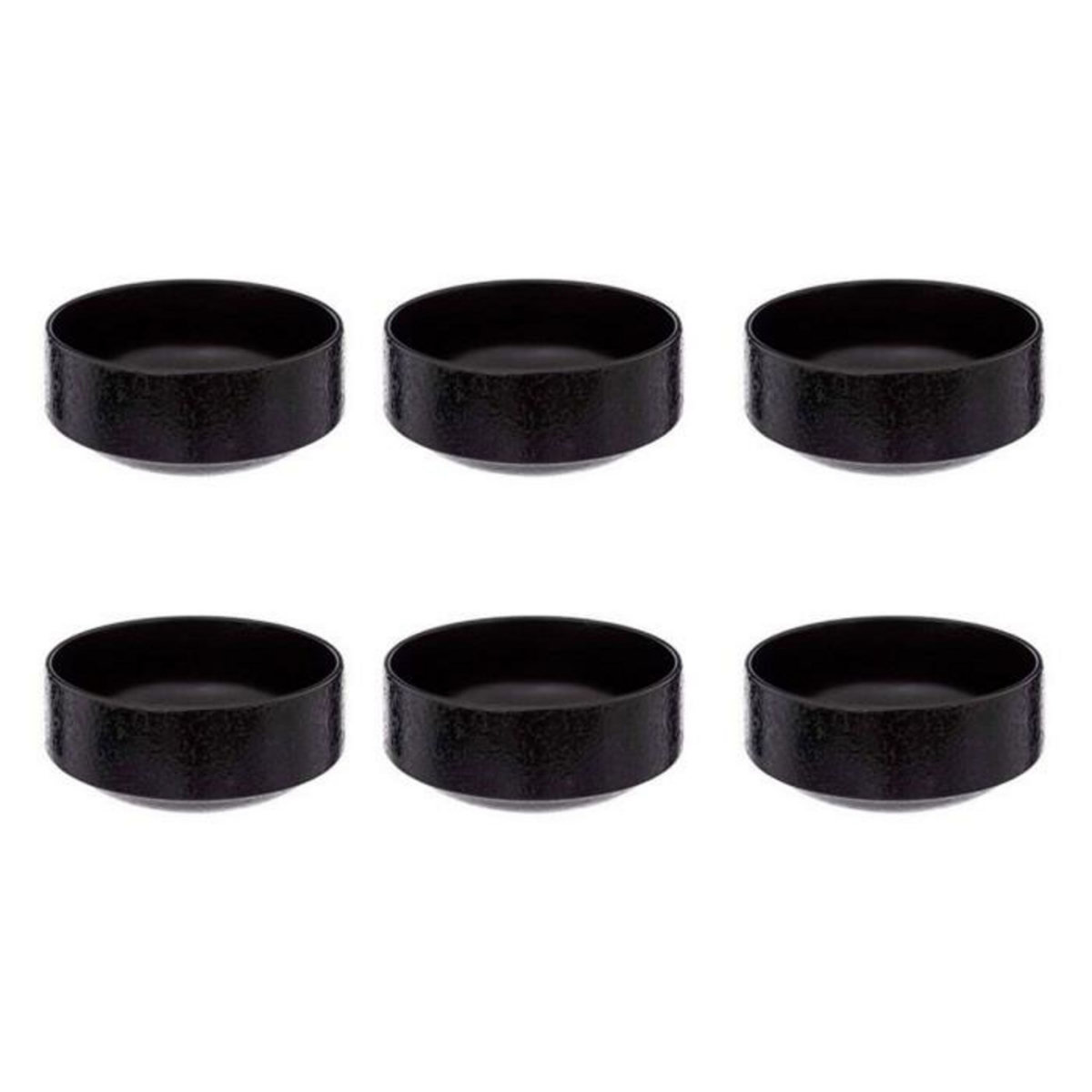 SECRET DE GOURMET Lot de 6 Bols Ronds en Grès  Loft  14cm Noir
