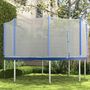 Voir la diapositive 2 : HOMCOM Filet de sécurité trampoline porte zipée Ø 366 cm 8 poteaux bleu noir