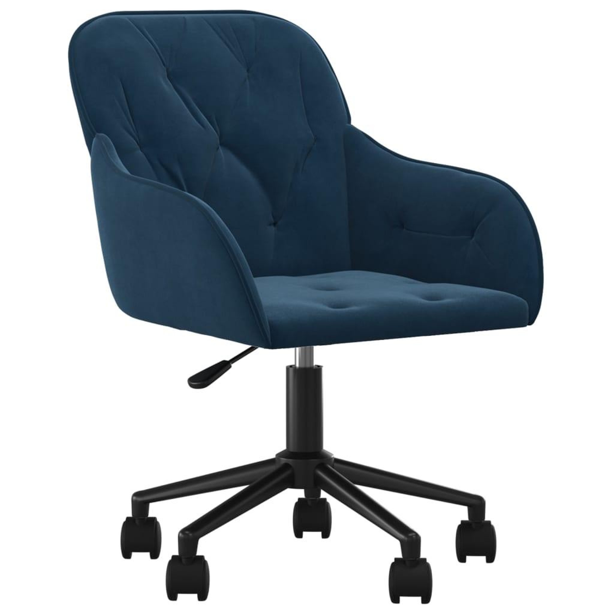 Voir la diapositive 3 : VIDAXL Chaises pivotantes a manger lot de 2 Bleu Velours