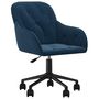 Voir la diapositive 3 : VIDAXL Chaises pivotantes a manger lot de 2 Bleu Velours