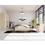 Voir la diapositive 3 : BEST MOBILIER Hayato - armoire - effet bois - 135 cm
