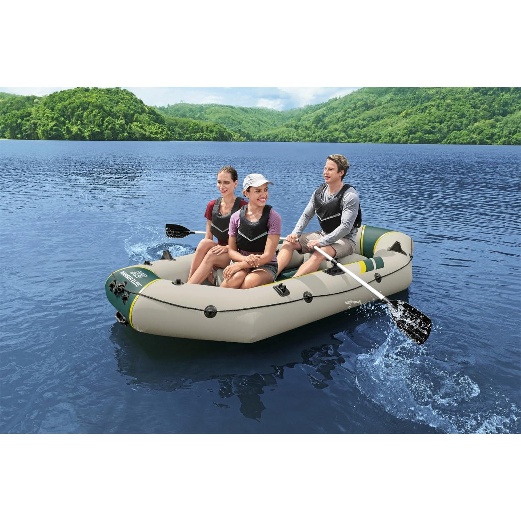 Voir la diapositive 3 : BESTWAY Bateau raft gonflable 3 places ranger elite 2,95 m - 65160