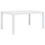 Voir la diapositive 1 : VIDAXL Table de jardin Blanc 150x90x72 cm Plastique Aspect de rotin