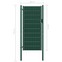 Voir la diapositive 4 : VIDAXL Portail de cloture PVC et acier 100x204 cm Vert