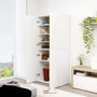 Voir la diapositive 3 : VIDAXL Armoire a chaussures Blanc brillant 80x39x178cm Bois ingenierie