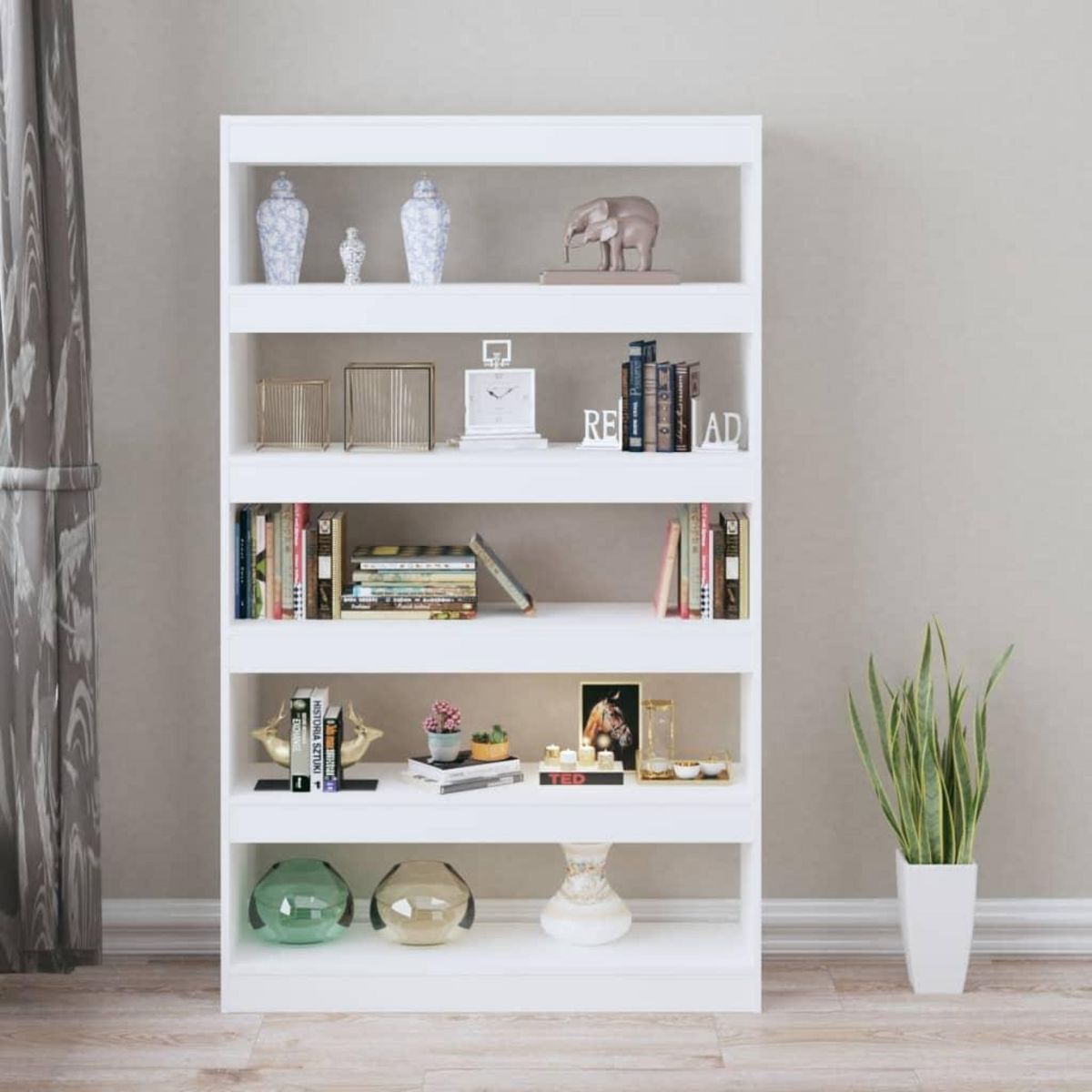 VIDAXL Bibliotheque/Separateur de piece Blanc 100x30x166 cm