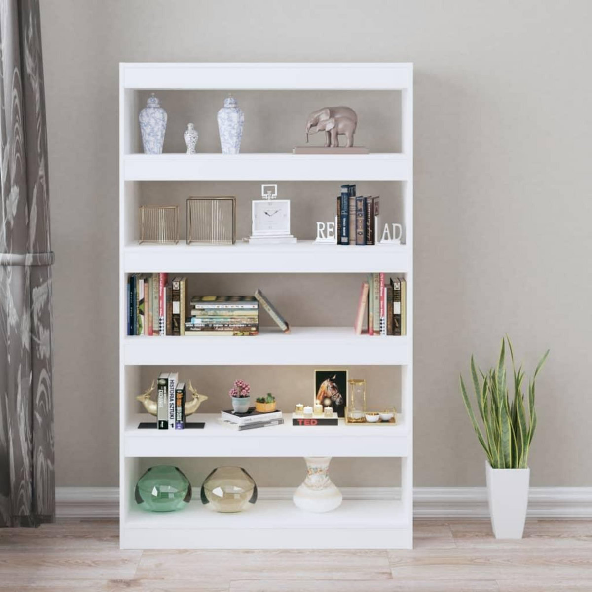 VIDAXL Bibliotheque/Separateur de piece Blanc 100x30x166 cm