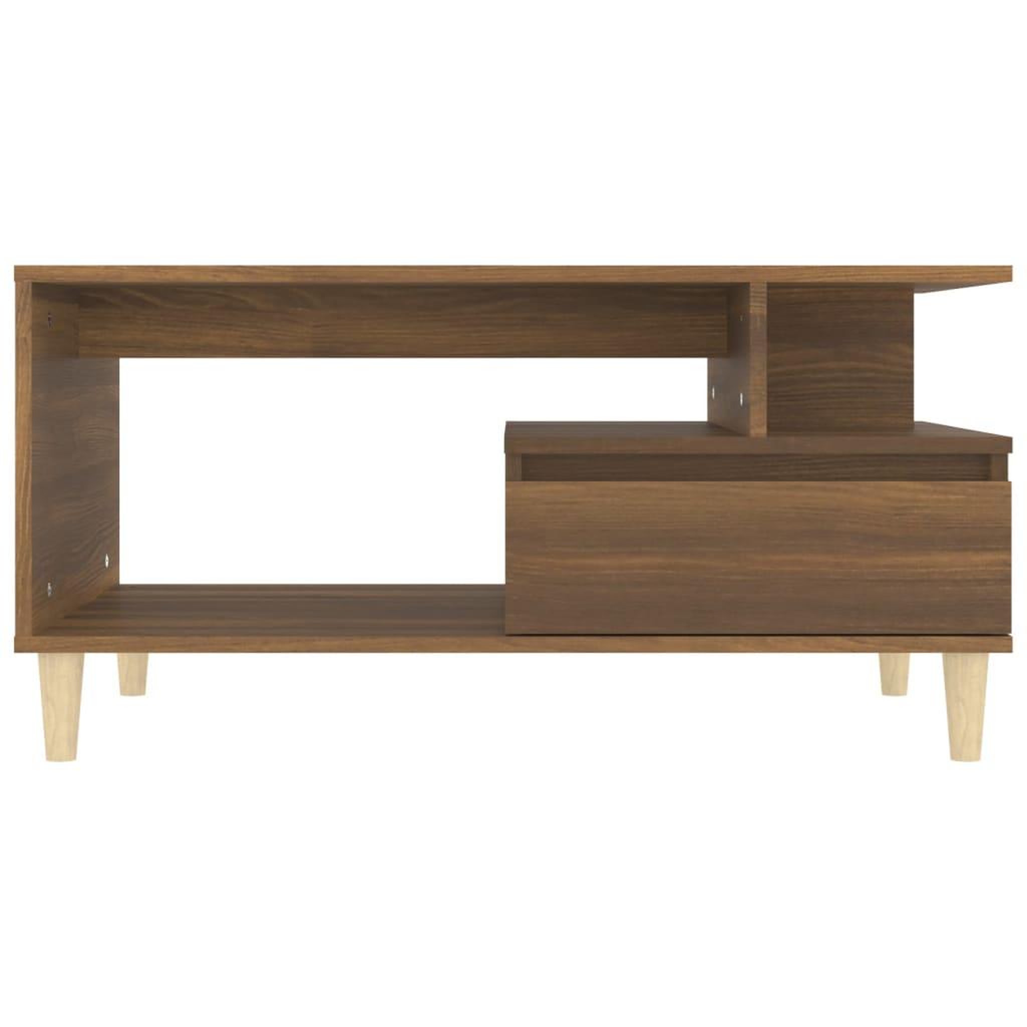 Voir la diapositive 5 : VIDAXL Table basse Chene marron 90x49x45 cm Bois d'ingenierie