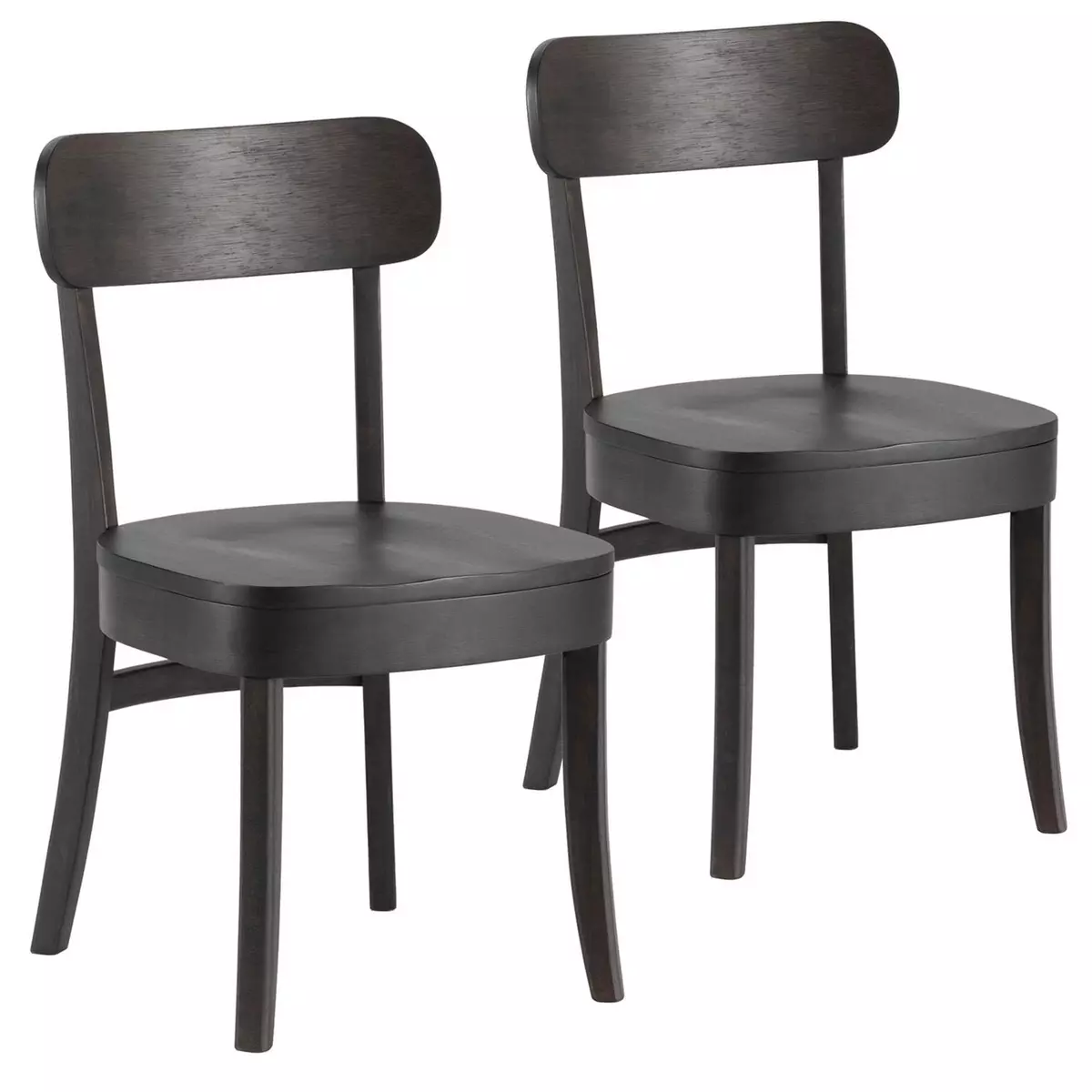 VS VENTA-STOCK Pack de 2 chaises Nala couleur Noir, Bois massif