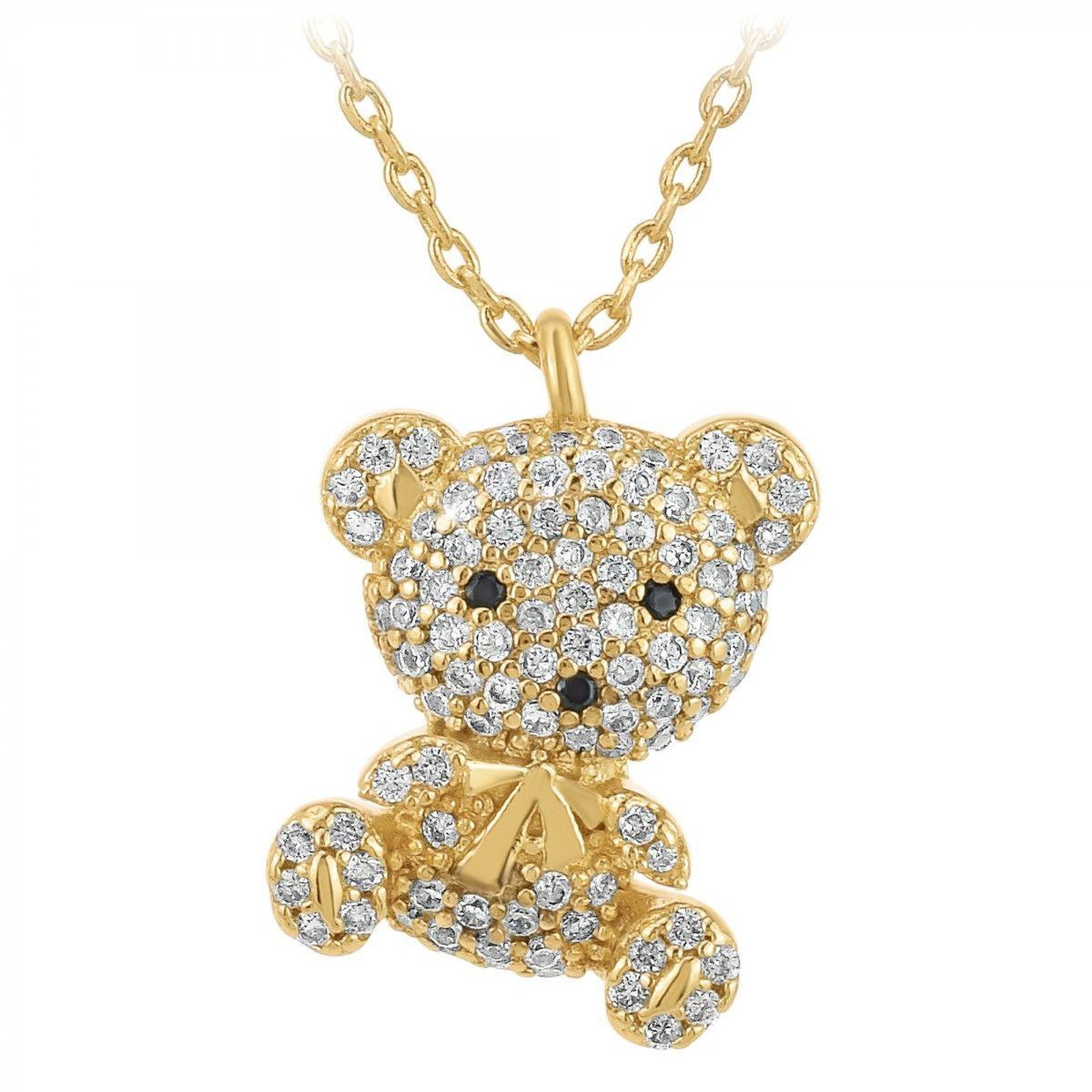 SC BOHEME Collier ourson SC Bohème orné de zirconium