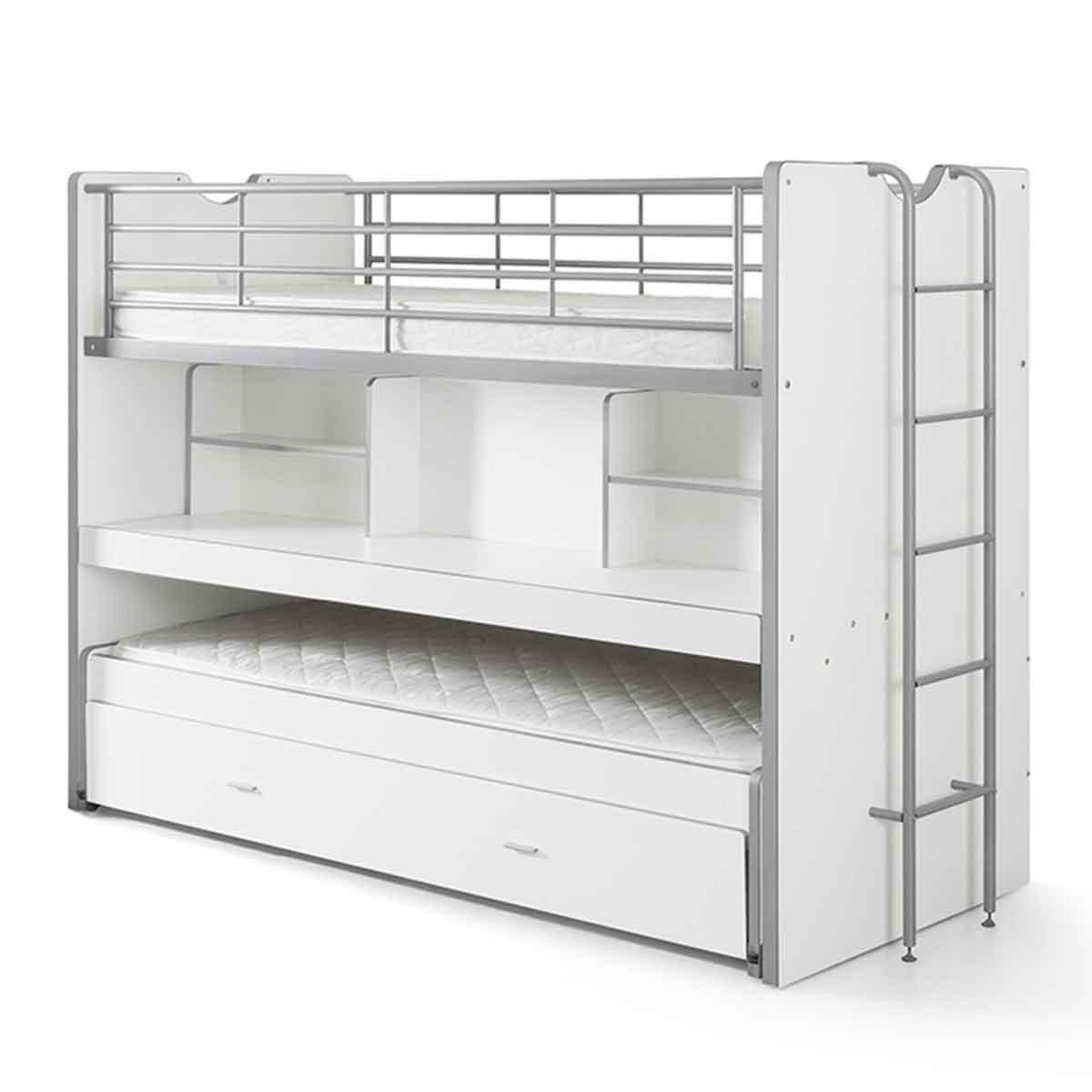 Paris Prix Lit mezzanine  bonny  90x200cm blanc