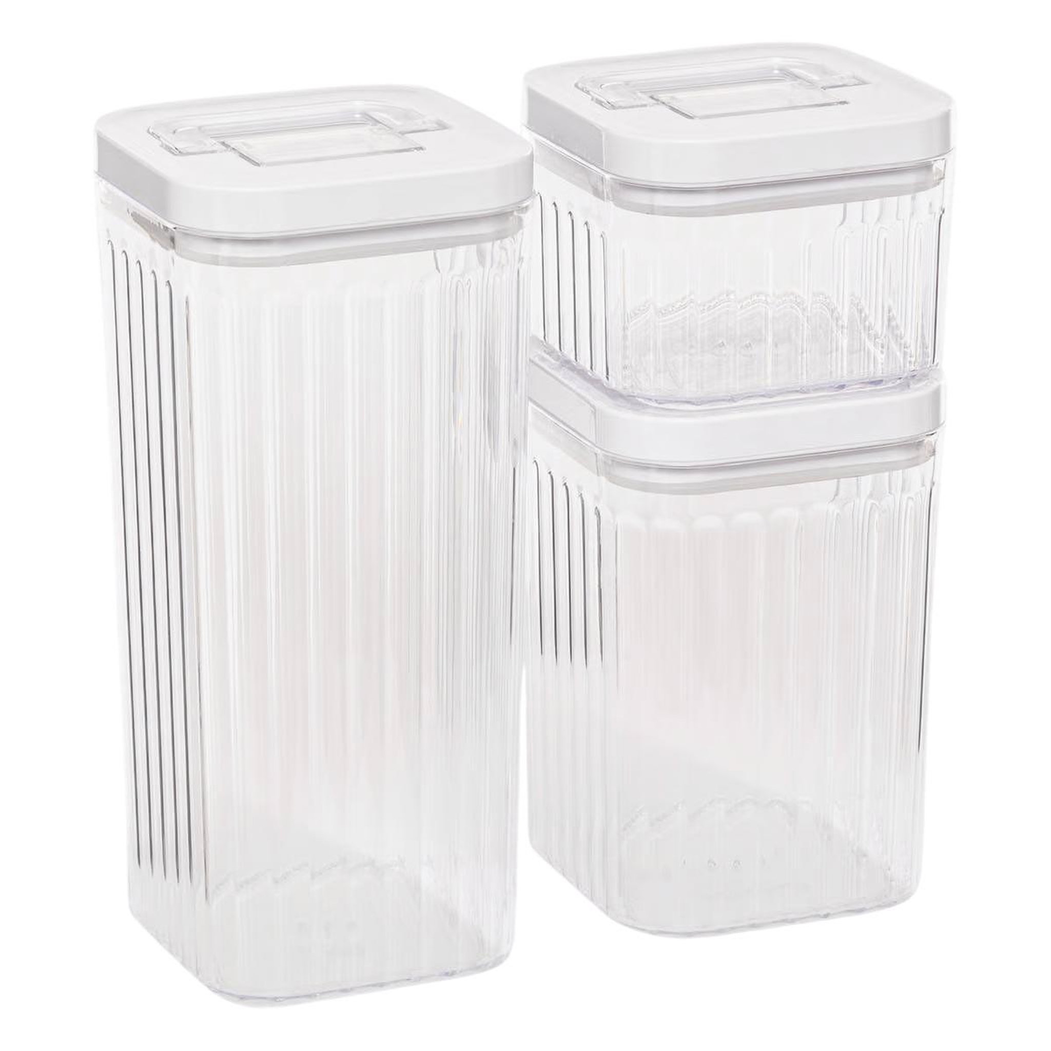 FIVE Lot de 3 boîtes de conservation  streaks  22cm transparent