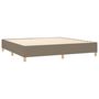Voir la diapositive 5 : VIDAXL Sommier a lattes de lit matelas et LED Taupe 200x200 cm Tissu