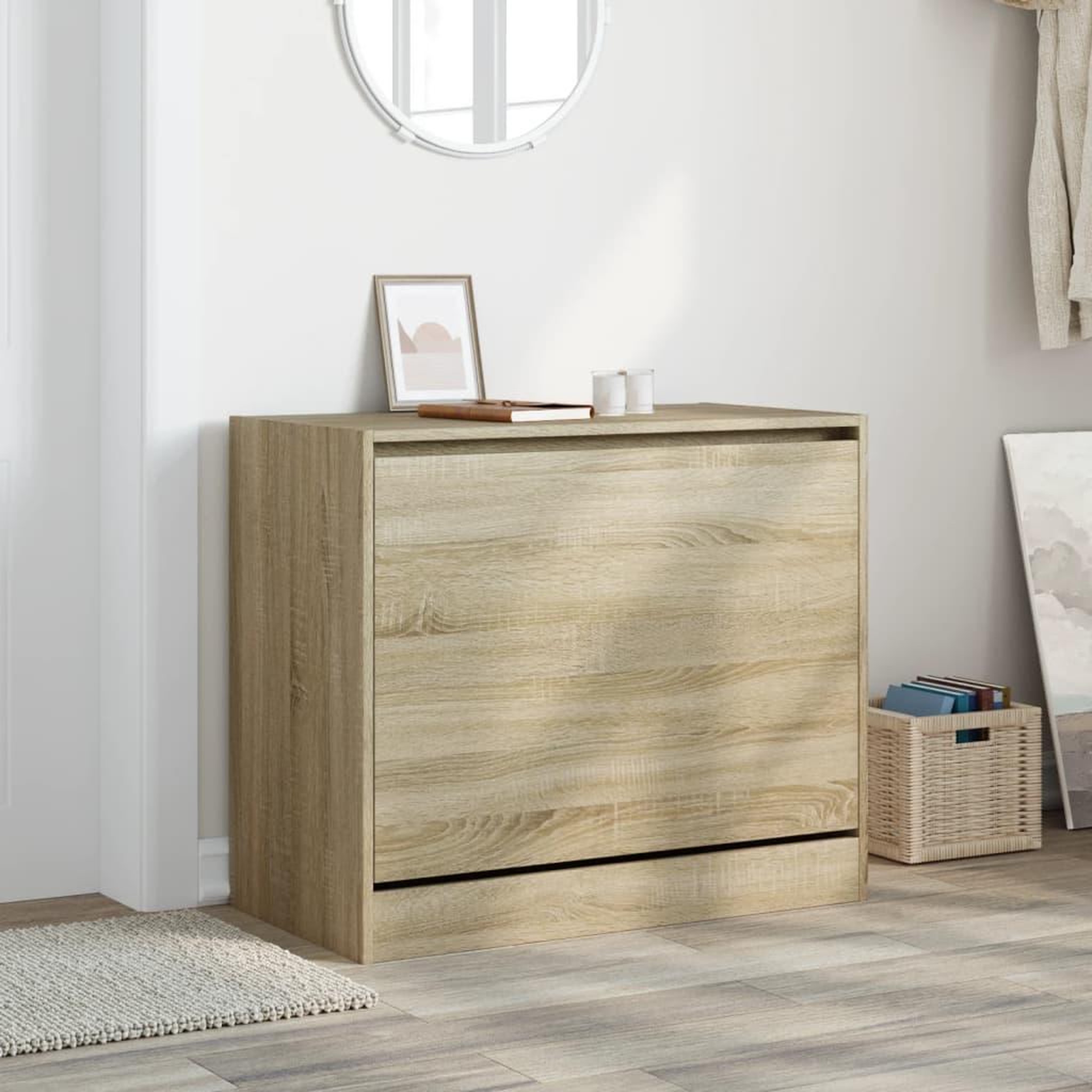 Voir la diapositive 3 : VIDAXL Armoire a chaussures chene sonoma 80x42x69 cm bois d'ingenierie