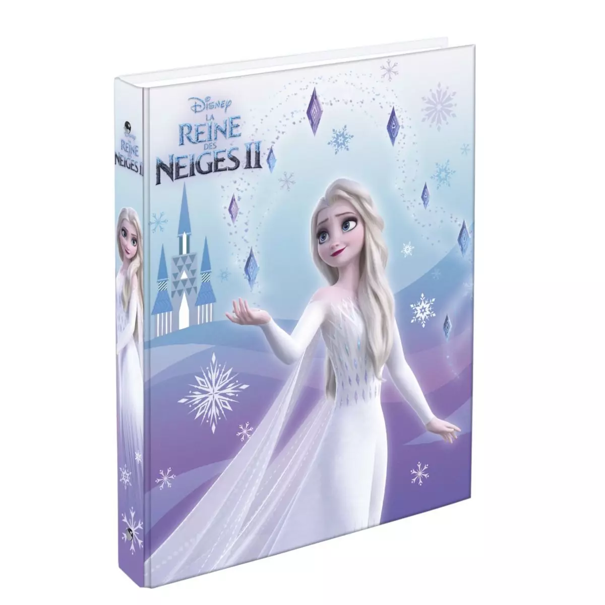DISNEY Classeur A4 rigide Reine des Neiges Elsa robe blanche château