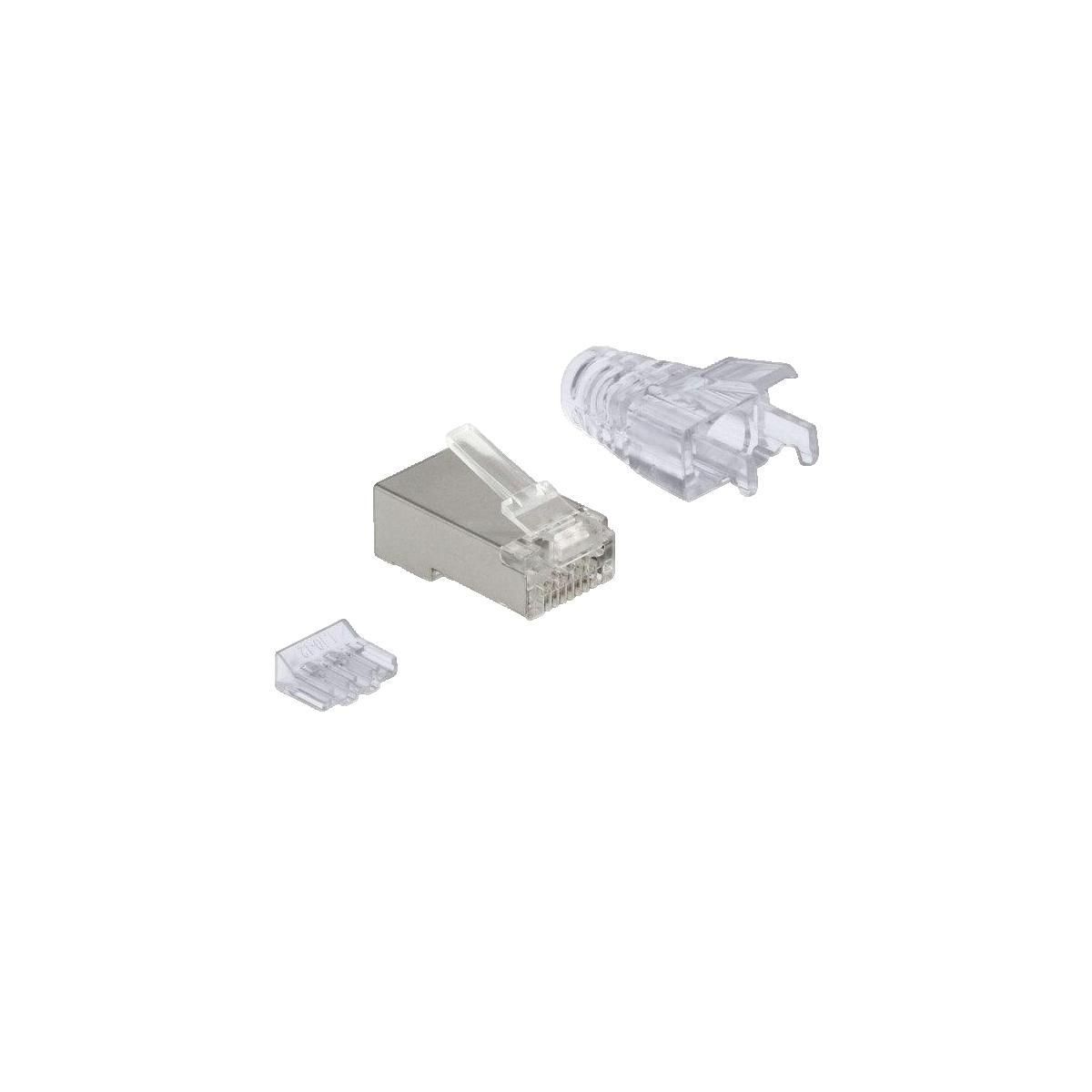DeLock Connecteur RJ45 Delock 4043619671779 Cat.6A Argenté et transparent