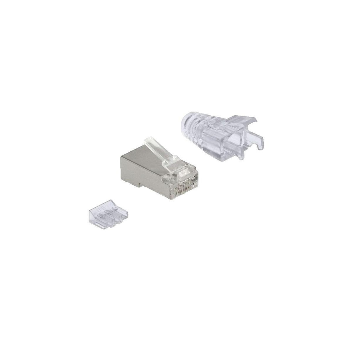 DeLock Connecteur RJ45 Delock 4043619671779 Cat.6A Argenté et transparent