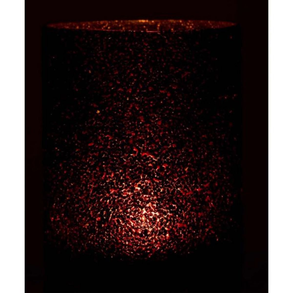 Paris Prix Photophore Design  Paillettes Déco  21cm Rouge
