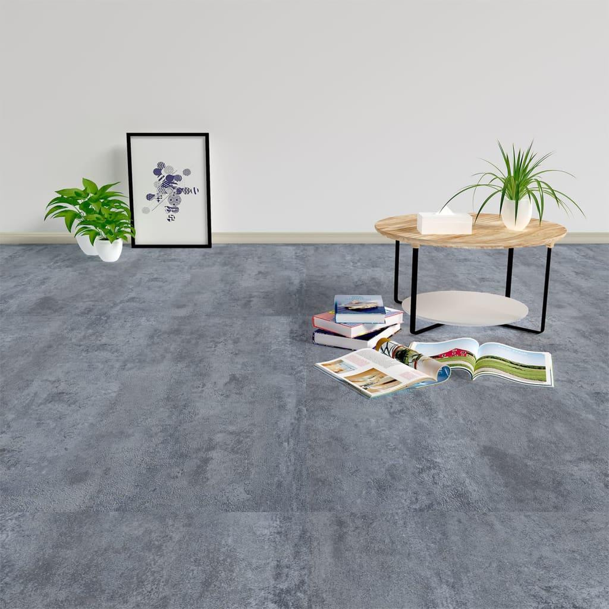 Voir la diapositive 1 : VIDAXL Dalles de plancher autoadhesives 20 pcs PVC 1,86 m^2 marbre gris