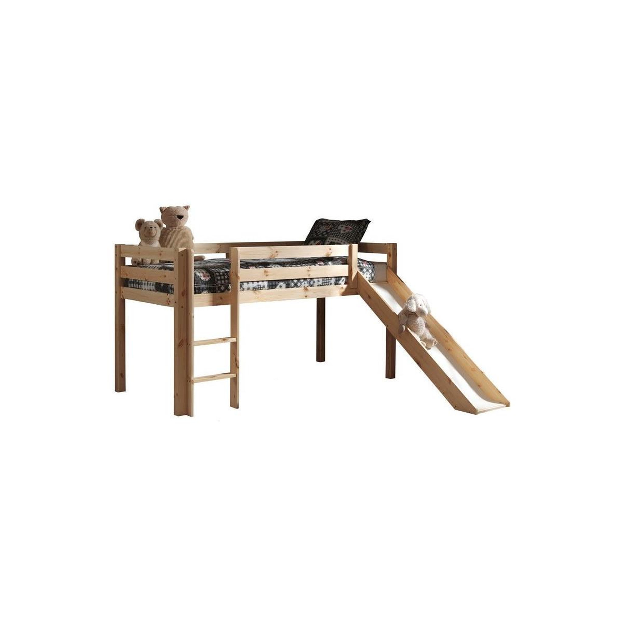 Voir la diapositive 2 : Paris Prix Pack - Lit Enfant, Toboggan, Tente & Tunnel  Pino Princesse  Naturel
