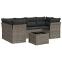 Voir la diapositive 2 : VIDAXL Salon de jardin avec coussins 7 pcs gris resine tressee