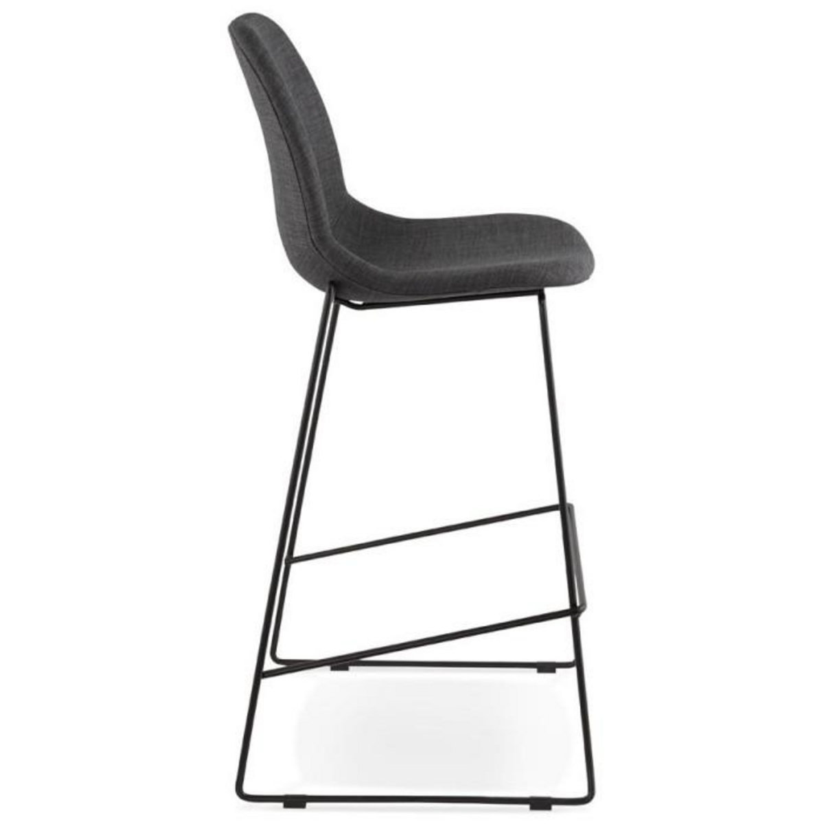 Paris Prix Chaise de Bar Tissu  Verno  112cm Gris Foncé