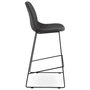 Voir la diapositive 3 : Paris Prix Chaise de Bar Tissu  Verno  112cm Gris Foncé