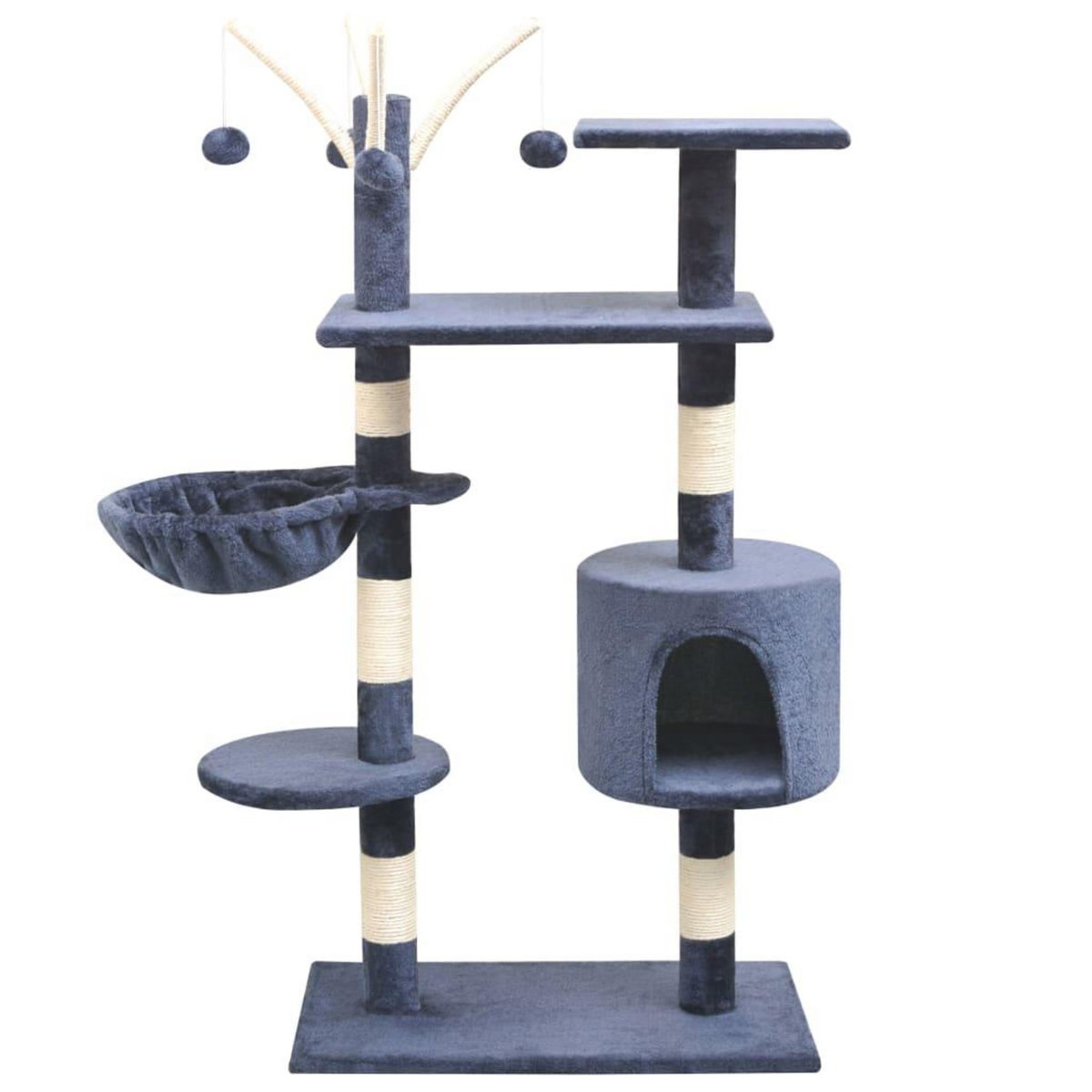 VIDAXL Arbre a chat avec griffoirs en sisal 125 cm Bleu fonce