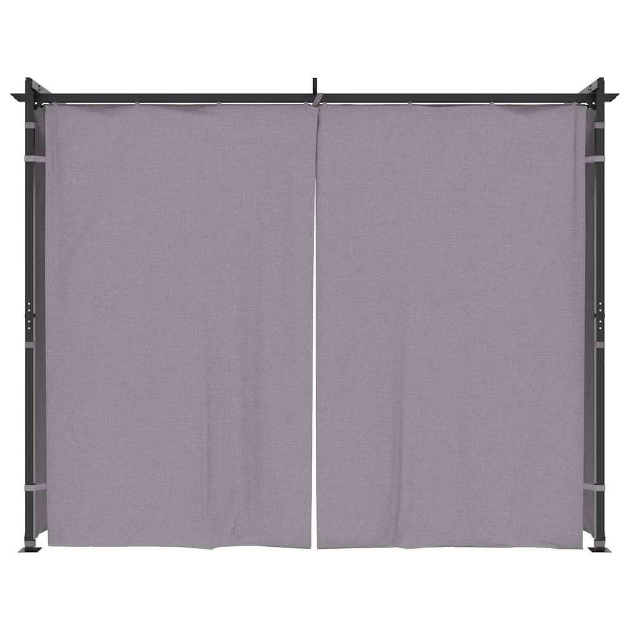 Voir la diapositive 3 : VIDAXL Tonnelle avec rideaux 3x3 m Anthracite Acier