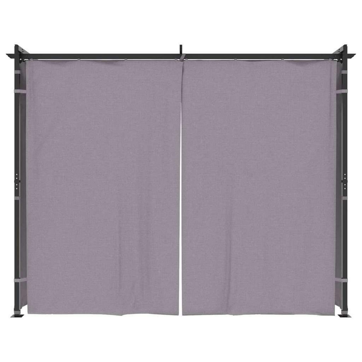 VIDAXL Tonnelle avec rideaux 3x3 m Anthracite Acier